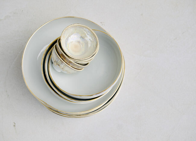 ES. BY ESTHER VAN DER SLUIS SERVIES PARELMOER 100% HANDMADE